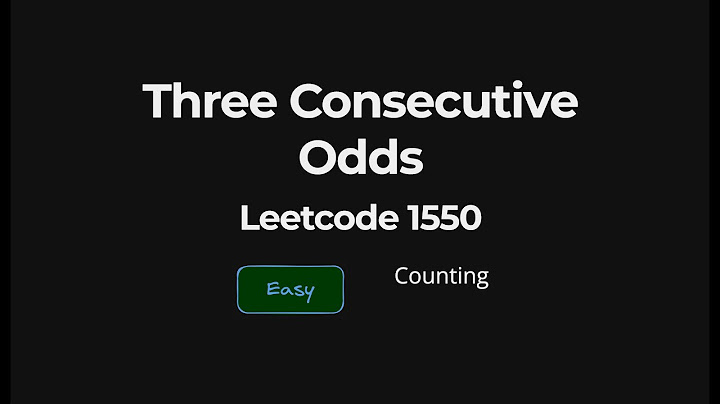 Three Consecutive Odds - Leetcode 1550 - Java