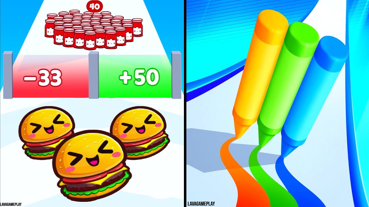 Food Run vs Pencil Rush 3D