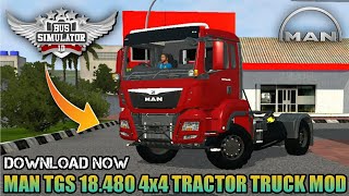 🤩🥳Download MAN TGS 18.480 4x4 TRACTOR TRUCK MOD for Bus Simulator Indonesia || BUSSID v3.7.1 screenshot 5