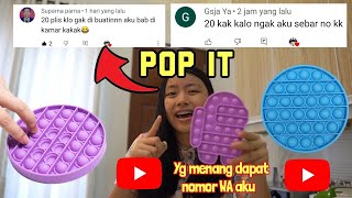 GAME POP IT VIRAL! HADIAH NO WA Nasya Kaila Nazifah ! Part 1