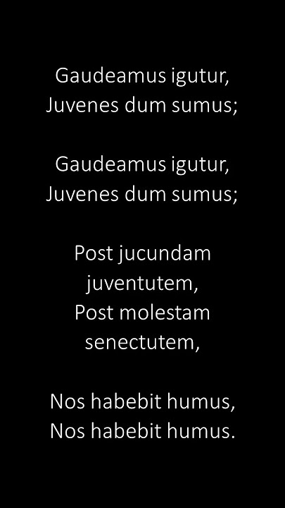Gaudeamus Igitur Latin sung #shorts
