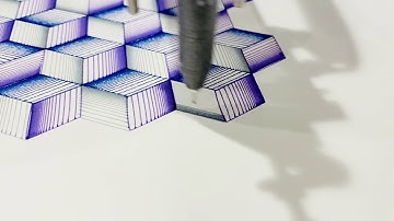 Isometric Cubes II - Plotter Art - Art from Code - Generative Art