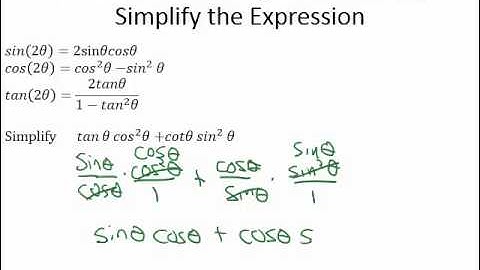 Simplify Trig Expressions with Double Angle Identities Intro