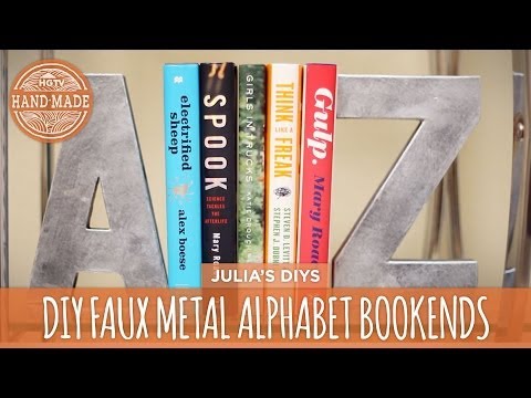 DIY Faux Metal Bookends + Bookshelf Styling Tips! - HGTV Handmade