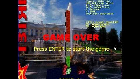 Tetris - 3D version, exercise in OpenGL programming