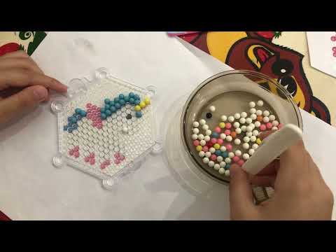 Video: Aqua mosaic for creativity - aqua mosaic - aqua mosaic for children - toy for girls - 5 mm, lunoo