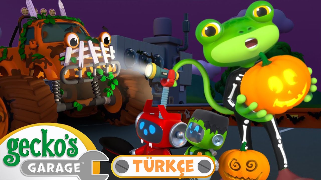 Canavar Diye Bir Şey Yok! 👾 - Cadılar Bayramı Özel 🎃| Gecko'nun Garajı - Çocuklar için Kamyonlar