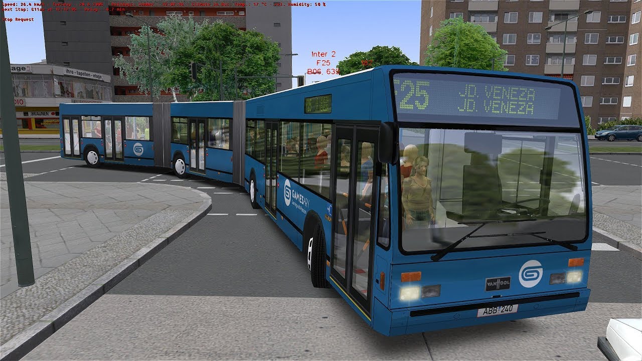 [OMSI 2]  Van Hool AGG300 - F25 Curitiba + G27 #OMSI2 #OMSI