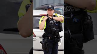 Canadian woman police officer was so joyful for her instant photo gift😍 #police #streetphotography