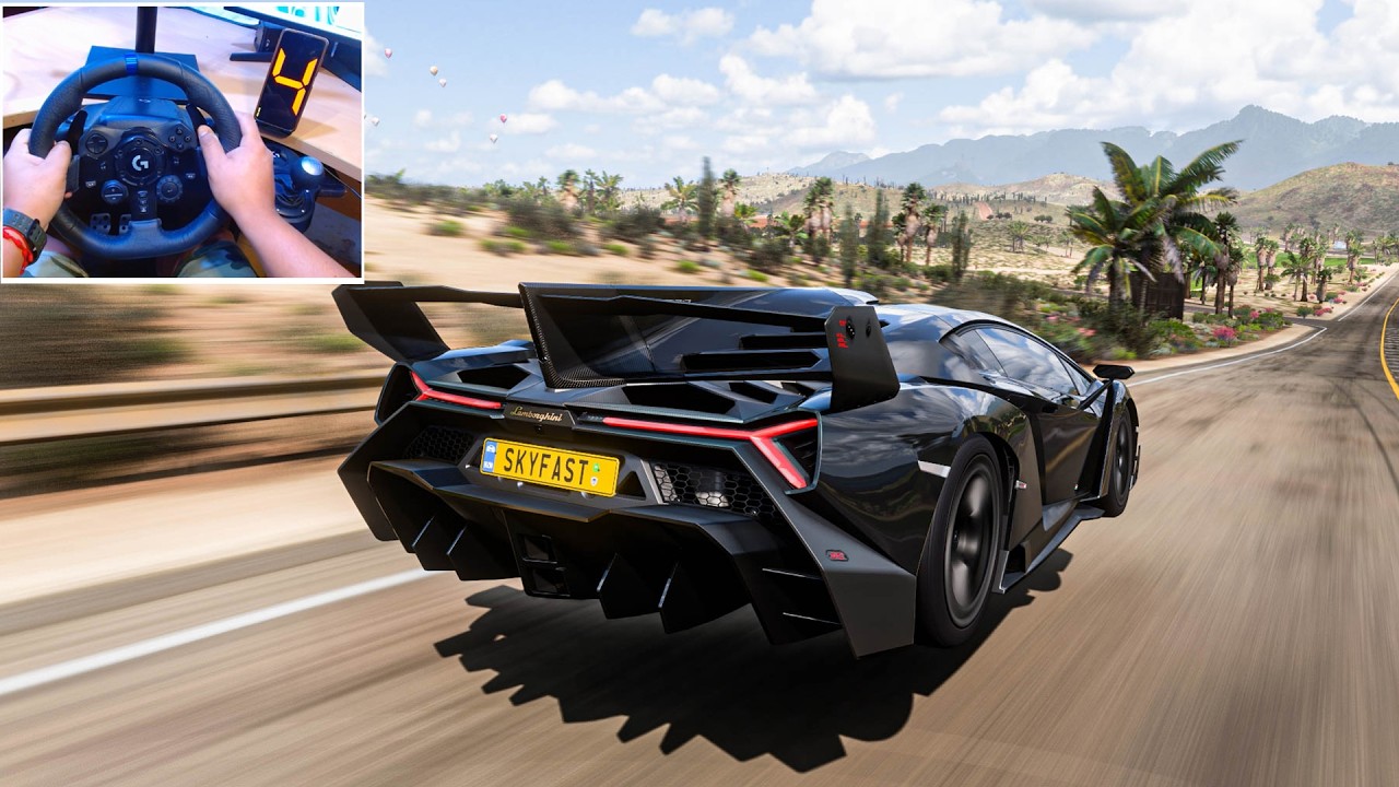 1419HP Lamborghini Veneno vs Hyper Cars - Forza Horizon 5 | Logitech G923 Steering Wheel