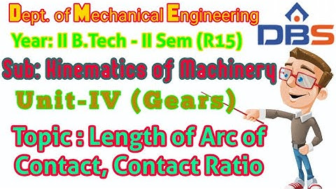 Kinematics of Machinery - Unit-IV Gears (Part 3)