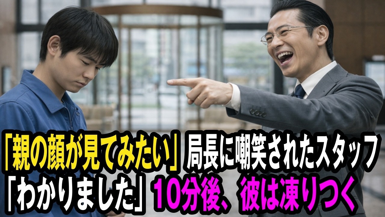 「親の顔が見てみたい」局長に嘲笑された作業員「わかりました...」10分後に現れた人物に、彼は凍りつく