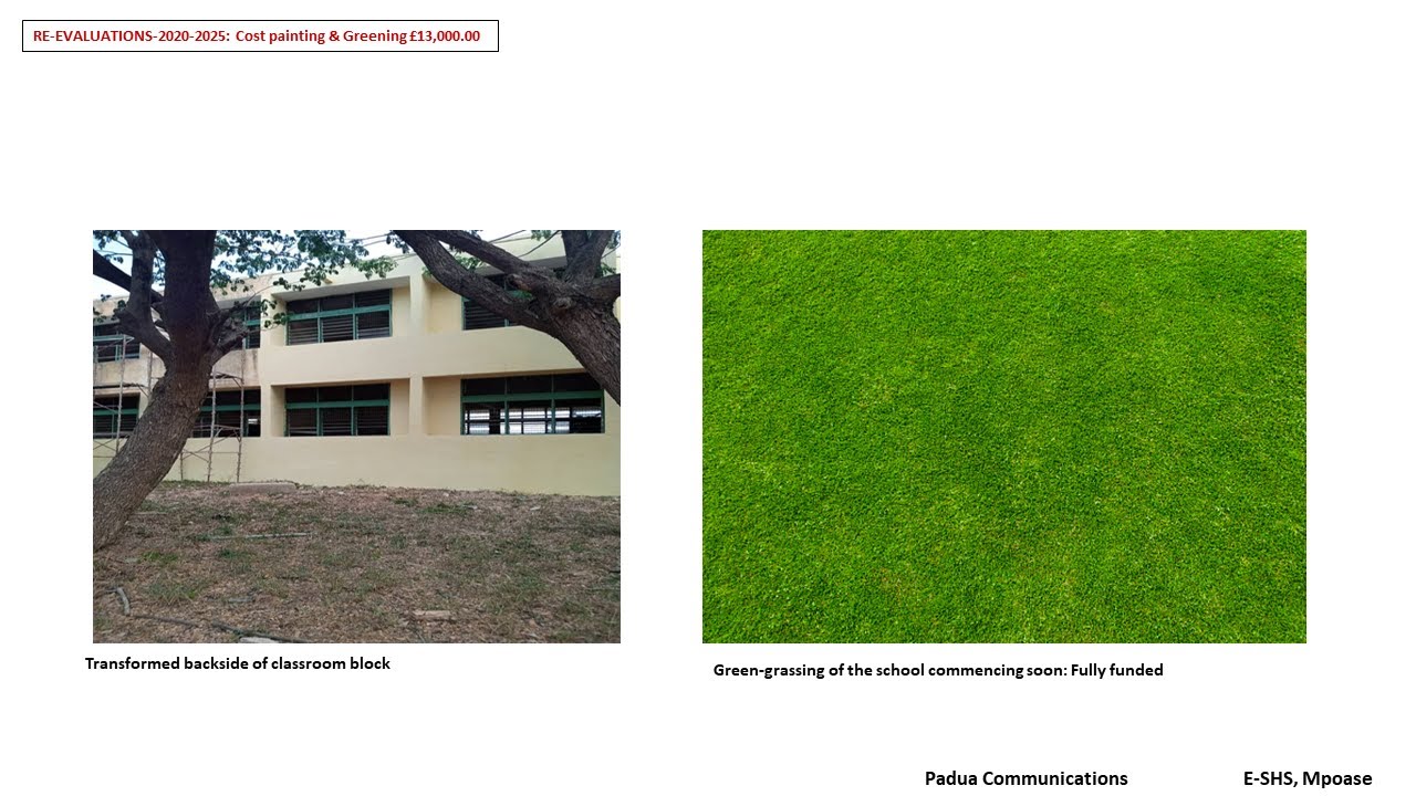 Help Ebenezer Senior High School (Padua) achieve the best. Target Fund Raising is 1 million GBP