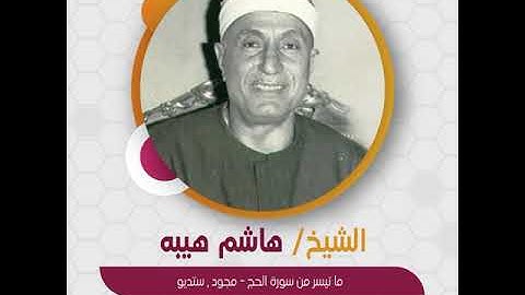 الشيخ هاشم هيبه - ما تيسر من سورة الحج - مجود , ستديو