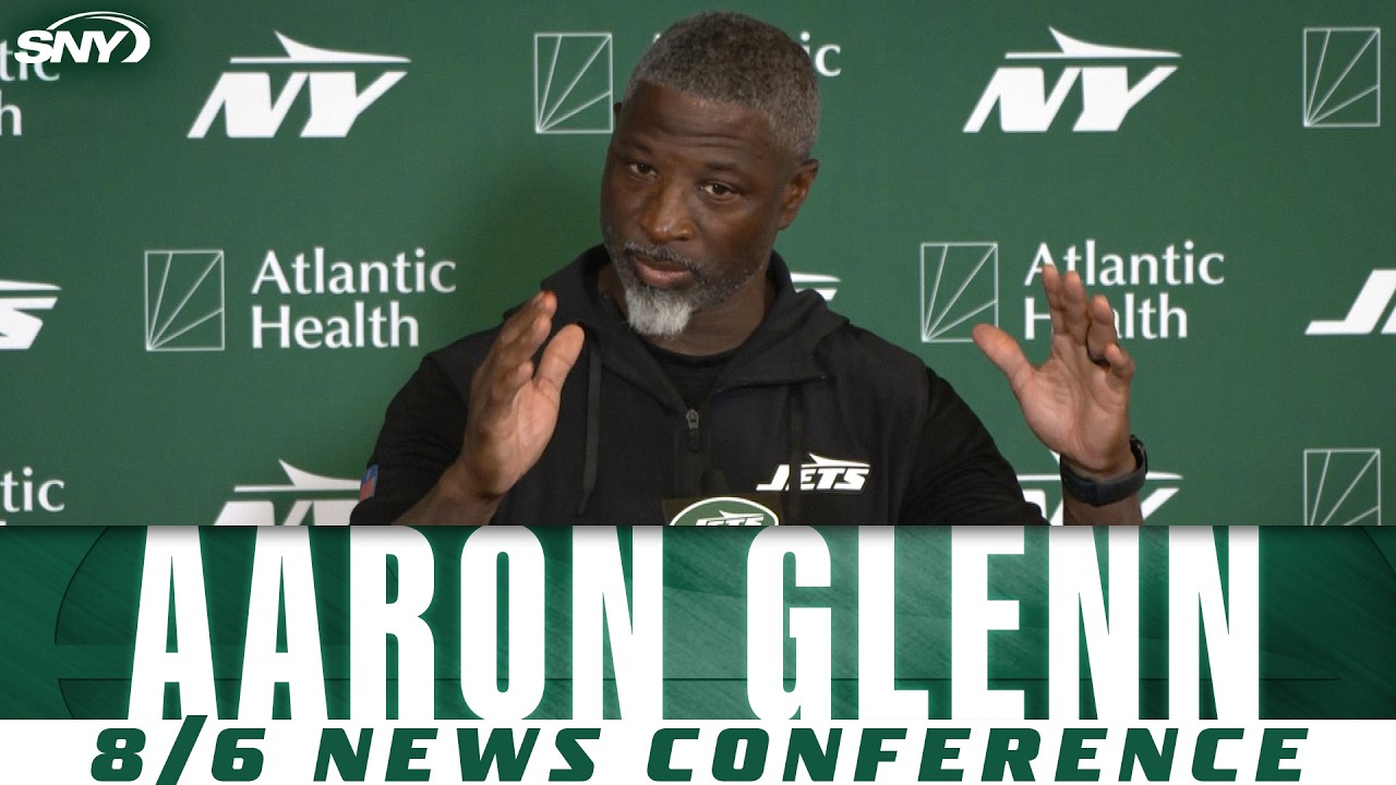 Jets coach Aaron Glenn shares his message to the team for this point in training camp