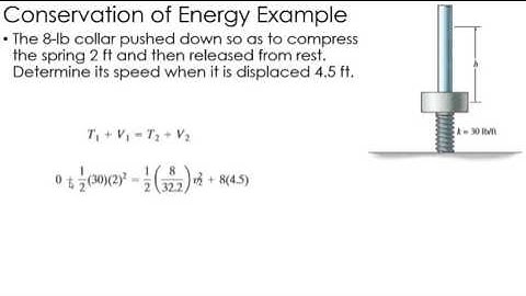 Dynamics Example: Conservation of Energy
