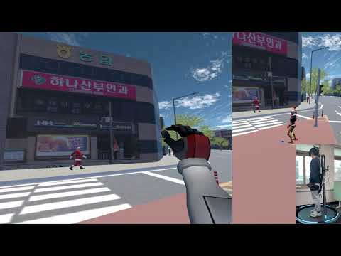 Omni-directional VR treadmill test with unity3D