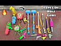 Different types of holi waterguns  testing holi waterguns  holi pichkari