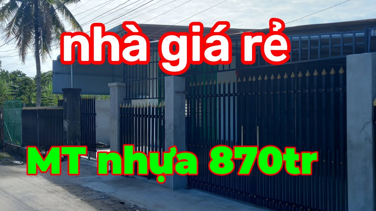 Nhà giá rẻ MT nhựa khu dân cư giá chi 870tr hết đất