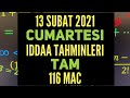 12 SUBAT 2021 CUMA IDDAA TAHMINLERI “15 MAC ANALIZI” - YouTube