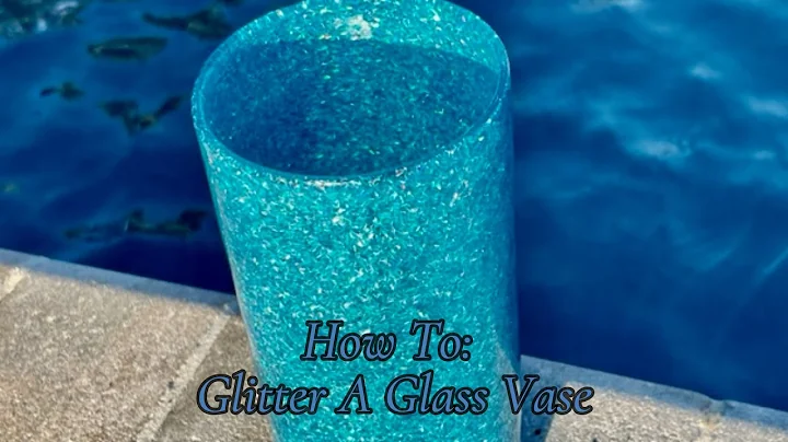 #32 DIY Resin And Glitter Vase Over Glass