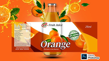 ORANGE JUICE | Photoshop Label Design Tutorial