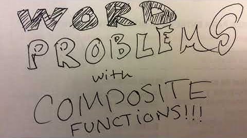 Word Problems with Composite Functions