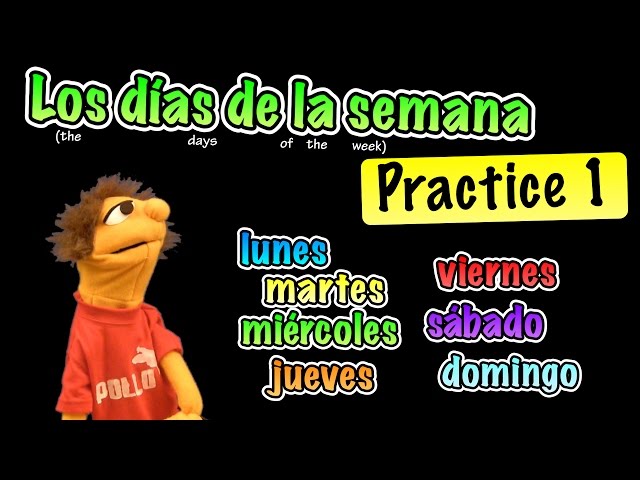 How to say Tuesday in Spanish - Vidéo Dailymotion