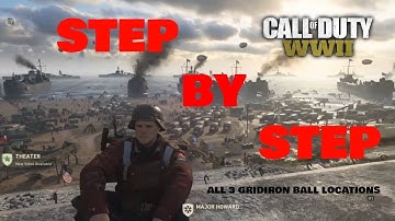 HOW TO FIND 3 HIDDEN GRIDIRON BALLS IN COD WW2 HEADQUARTERS!!