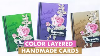 How To Make a Floral Themed Card w/ Ink Blended Background (Feat. Altenew Stamps and Dies)