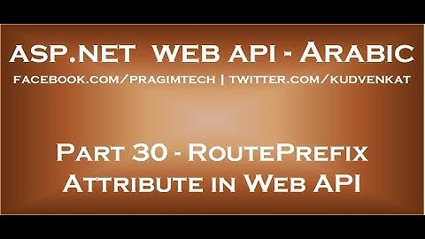 RoutePrefix attribute in Web API in arabic