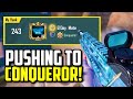 PUSHING CONQUEROR RANK WHILE CLUTCHING SQUADS! | PUBG Mobile