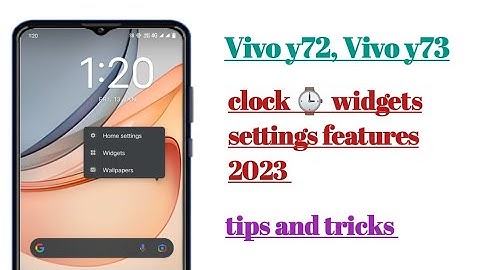 Vivo y72, y73 clock ⏰ widgets settings features 2023  tips and tricks