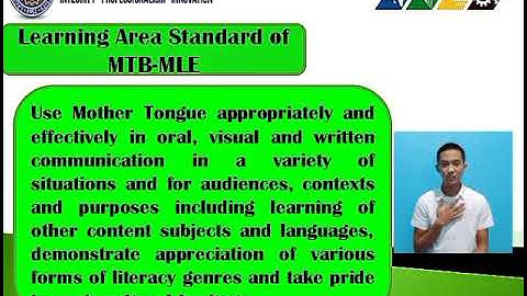 LEARNING AREA STANDARD OF MTB-MLE