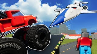 LEGO MONSTER TRUCK JUMPS PLANE STUNT! - Brick Rigs Gameplay - Best Lego Toy Creations