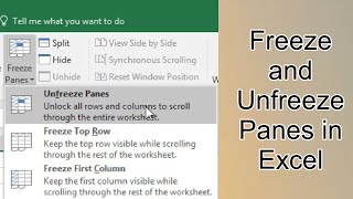 How to Freeze and Unfreeze Panes in Excel - freeze and unfreeze columns in excel