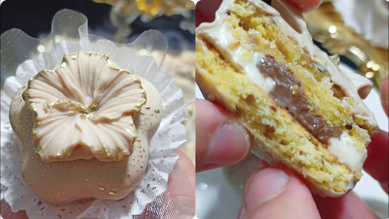 صابلي الوردة لي رآه داير ضجة 😍 بكريمة رهييييبة حلويات العيد 2023 🇩🇿 حلويات سهلة وسريعة امال العباسية