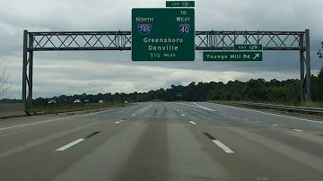 Interstate 85 - North Carolina (Exits 122 to 131) northbound