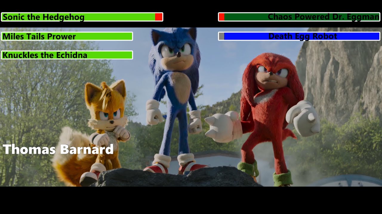 Sonic the Hedgehog 2 (2022) Final Battle with healthbars 2/4 