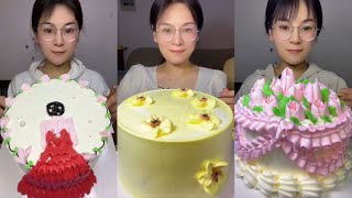 ASMR Eating Most Delicious Creamy Cake ? ( soft chewy sounds ) 크림 케이크 먹방  MUKBANG Satisfying