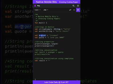 "Strings" in Kotlin #shorts
