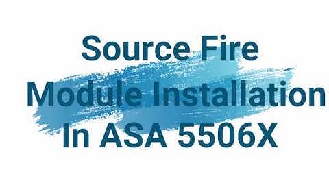 Cisco SFR Installation in ASA 5506X