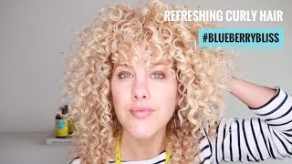 Restyling 4th day hair with CURLS #BlueberryBliss