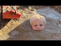 Little Boy&#39;s Hilarious Mud Adventure - Quicksand-Like Fun!