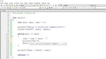 C Program to Calculate the Sum of Natural Numbers Between Range