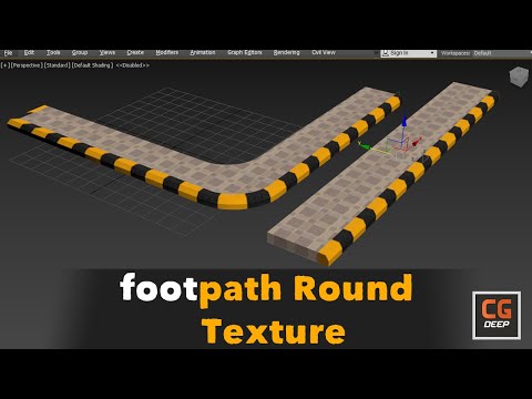 How To Make Footpath Round Texture In 3ds Max 2020 Vray 4 2 Realworld | Texture | CG Deep | Tutorial