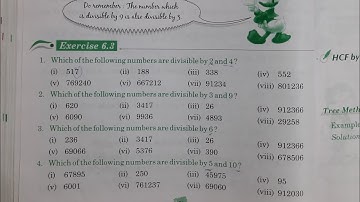 Class 4 Maths Ex 6.3. Test of divisibility. All Questions.