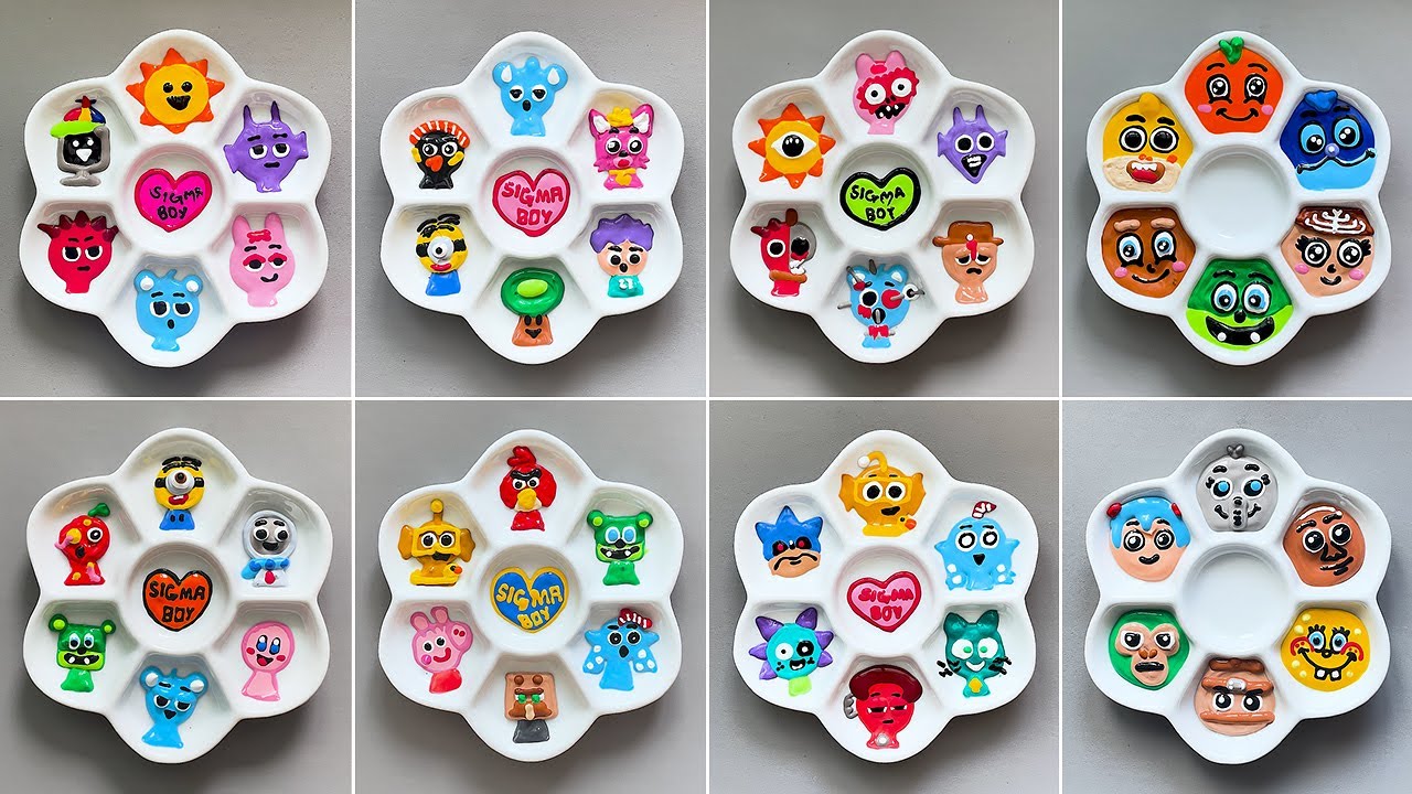 Коллекция смешивания цветов Sprunki Sigma Boy. Часть 2. Угадайте финальный цвет?