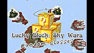 Using Random Classes in Lucky Block Skywars (Blockman go: Blocky mods)