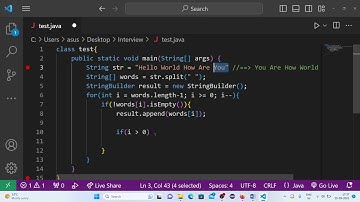 #14- Reverse A String While Maintaining The Order Of Its Words | Interview Coding Questions
